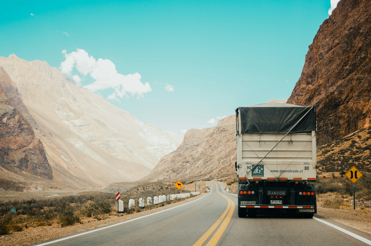 Freight truck on highway